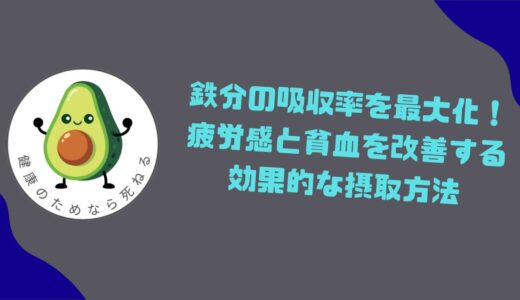 鉄分の吸収率を最大化！疲労感と貧血を改善する効果的な摂取方法
