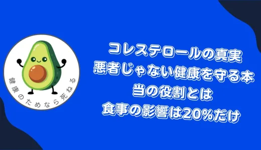 コレステロールの真実：悪者じゃない健康を守る本当の役割とは｜食事の影響は20%だけ